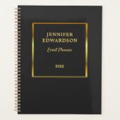 Moderne, donkergrijze professionele onderneming planner (Voorkant)