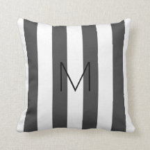 Moderne donkergrijze strepen, monogrammen