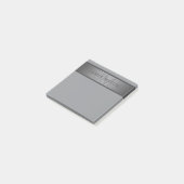 Moderne donkergrijze verloopnaam of bedrijfsnaam  post-it® notes (Schuin)