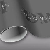 Moderne donkergrijze & zwarte bewerkbare naam & mo cadeaupapier