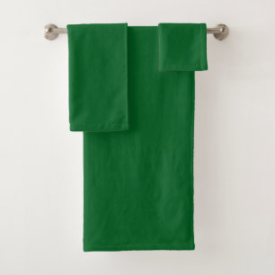 Moderne donkergroene effen kleur bad handdoek