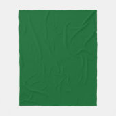 Moderne donkergroene effen kleur  fleece deken (Voorkant)