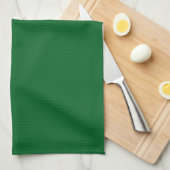 Moderne donkergroene effen kleur theedoek (Quarter Fold)