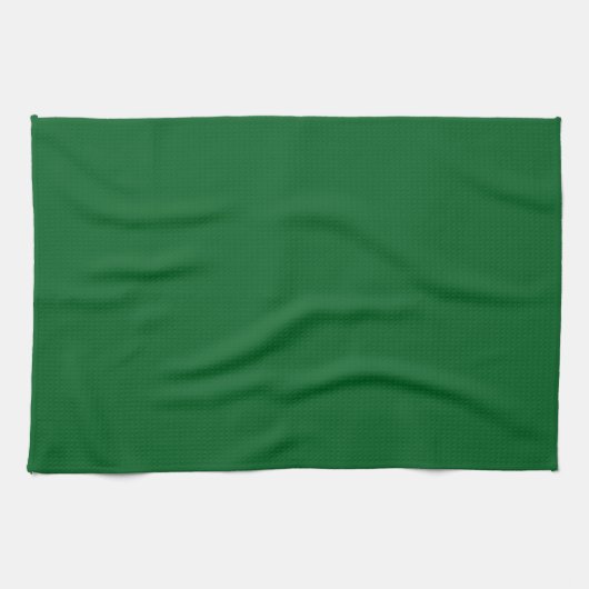 Moderne donkergroene effen kleur theedoek (Horizontaal)