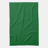 Moderne donkergroene effen kleur theedoek (Verticaal)