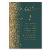 Moderne donkergroene goudweddenschap kaart (Achterkant)