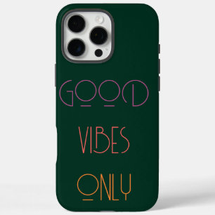Moderne donkergroene monogram-initiaal Contemporar iPhone 16 Pro Max Hoesje