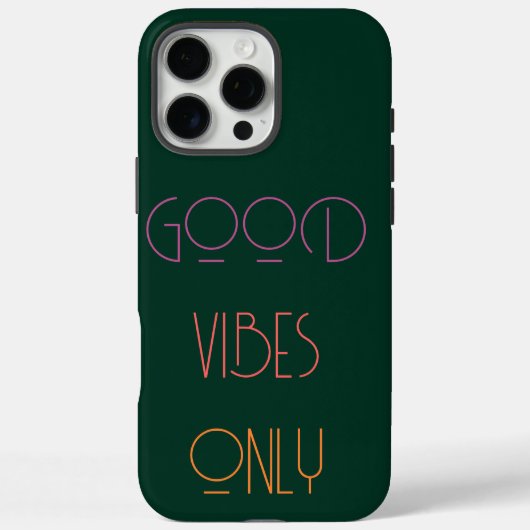 Moderne donkergroene monogram-initiaal Contemporar Case-Mate iPhone Case (Achterkant)