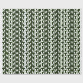 Moderne, donkergroene, witte aangepaste monogram i cadeaupapier (Vlak)