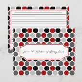 Moderne, donkerrode grijze zwarte cirkels briefkaart (Voorkant / Achterkant)