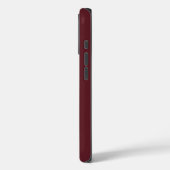 Moderne Donkerrode Ivoor Monogram Naam Case-Mate iPhone Case (Achterkant / Links)