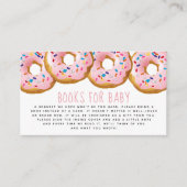 Moderne donut Baby shower sprinkle Books voor Baby Informatiekaartje (Voorkant)