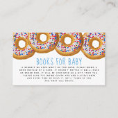 Moderne donut Baby shower sprinkle Books voor Baby Informatiekaartje (Voorkant)