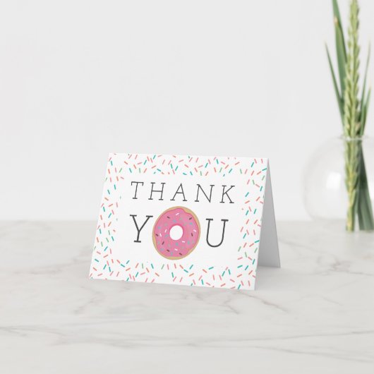 Moderne Donut Bedankkaartjes (Voorkant)