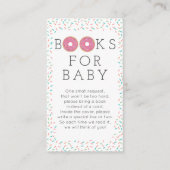 Moderne Donut Book Request Baby shower Card Informatiekaartje (Voorkant)
