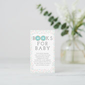 Moderne Donut Book Request Baby shower Card Informatiekaartje (Staand voorkant)