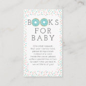 Moderne Donut Book Request Baby shower Card Informatiekaartje (Voorkant)