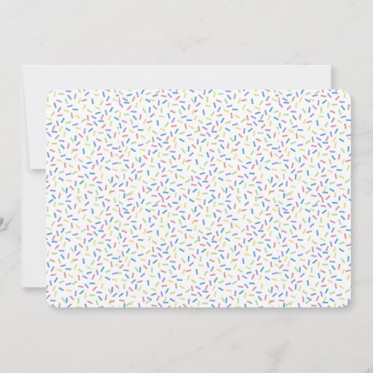 Moderne Donut Sprinkle-partij Kaart (Achterkant)