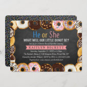 Moderne Donut Sprinkle-partij Kaart (Voorkant / Achterkant)