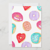 Moderne donuts waterverf prates 1e verjaardag kaart (Achterkant)