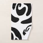 Moderne Doodle 2 Zwart-wit Bad Handdoek (Handdoek)