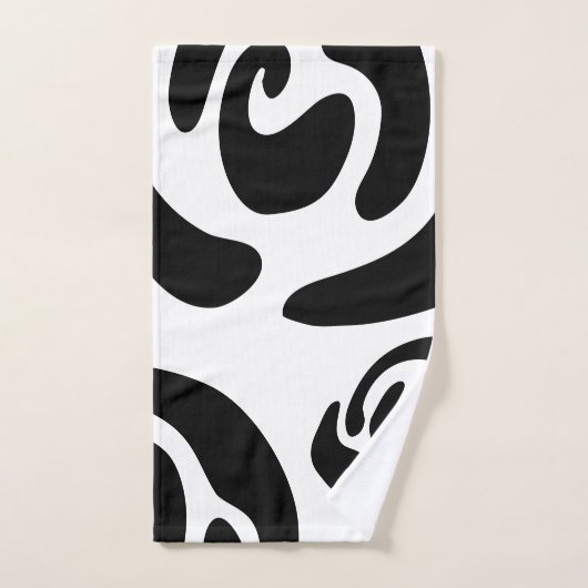 Moderne Doodle 2 Zwart-wit Bad Handdoek (Handdoek)