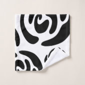 Moderne Doodle 2 Zwart-wit Bad Handdoek (Wasdoekje)