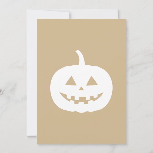 Moderne Doodle Pumpkin Carving Party Uitnodiging (Achterkant)