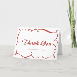 Moderne Doodle Whimsical Bedankkaartjes Bedankkaart
