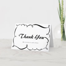 Moderne Doodle Whimsicale Bedankkaartjes