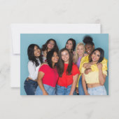 Moderne Doodle Wijn Foto Dank Je Bruidsfeest Bedankkaart (Achterkant)