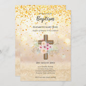 Moderne DOOP Christelijke doop Bautizo UITNODIGING (Voorkant / Achterkant)