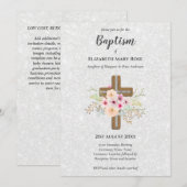 Moderne DOOP Christening Bautizo UITNODIGING BLOEM (Voorkant / Achterkant)