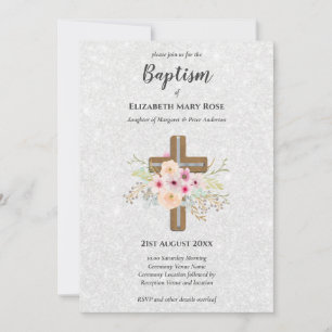 Moderne DOOP Christening Bautizo UITNODIGING BLOEM