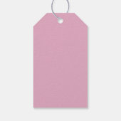 Moderne Doop Christening Witte Kruis Stof Roze Cadeaulabel (Achterkant)
