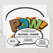 Moderne doop doop doopsel leuke stripboek kaart (Voorkant / Achterkant)