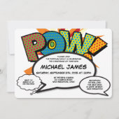 Moderne doop doop doopsel leuke stripboek kaart (Voorkant)