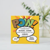 Moderne Doop Doopfeest Fun Comic Strip Foto Kaart (Staand voorkant)