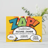 Moderne doop doopplezier stripboek ZAP Kaart (Staand voorkant)