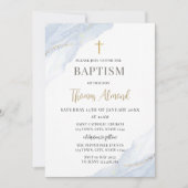 Moderne doop uitnodiging jongen doop Christen (Voorkant)