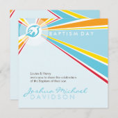 MODERNE DOOP unieke kleurrijke heldere duif 5SQ Kaart (Voorkant / Achterkant)