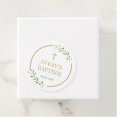 Moderne doopkrans Gouden kruis  Bedankjes Labels (In situ)