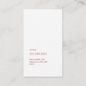 Moderne doopvont in twee kleuren met visitekaartje (Achterkant)