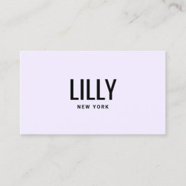 Moderne doopvont Lavender Visitekaartje