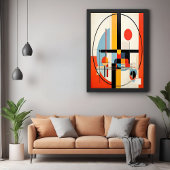 Moderne, door Bauhaus geïnspireerde geometrische A Perfect Poster