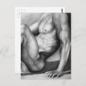 Moderne, door de hand getrokken Kunst Male Bodybui Briefkaart (Voorkant / Achterkant)