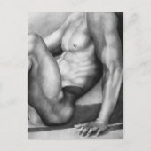 Moderne, door de hand getrokken Kunst Male Bodybui Briefkaart (Voorkant)
