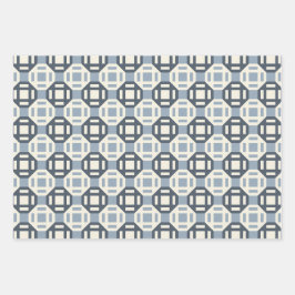 Moderne door quilt geïnspireerde geometrische patr inpakpapier vel