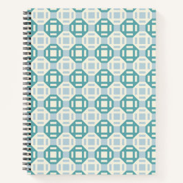 Moderne door quilt geïnspireerde geometrische patr notitieboek