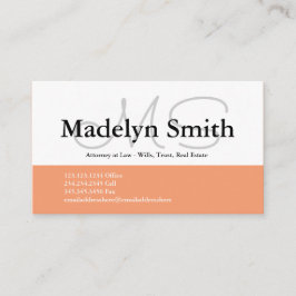 Moderne doorsnede Initialen - Visitekaartje